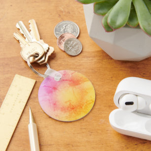 Porte-clés Porte - clé arrondi de dégradé du coucher du solei