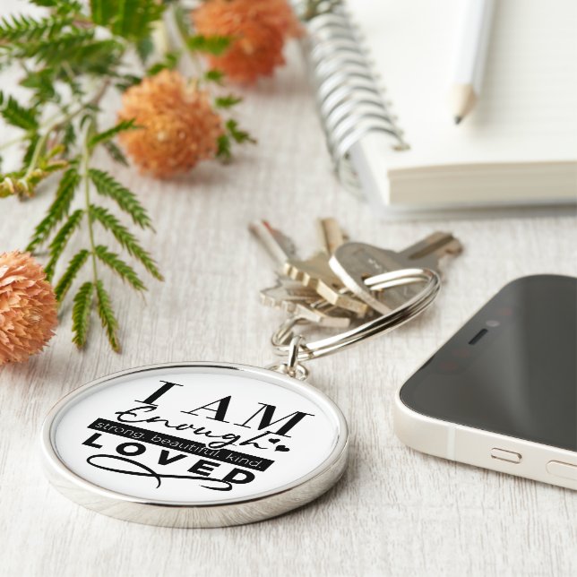 Porte-clés Porte - clé arrondi Premium (Côté)