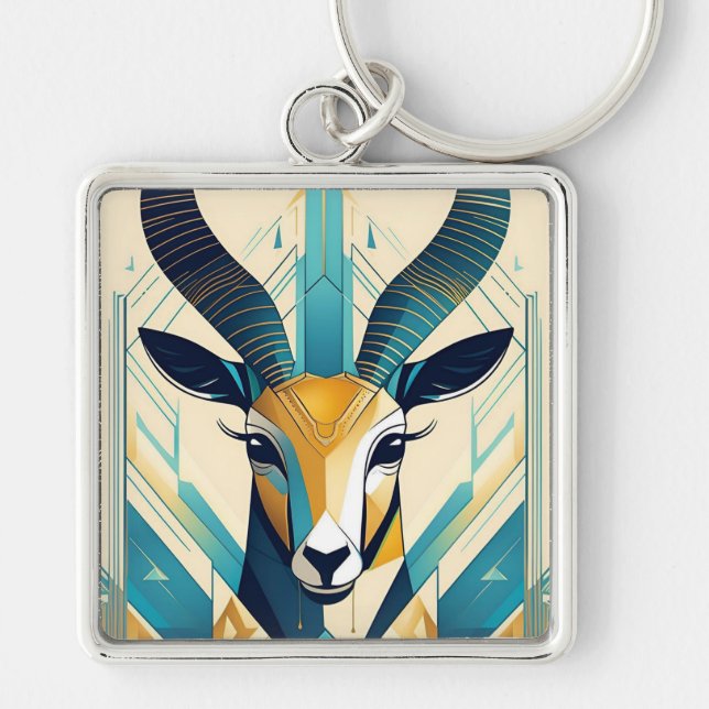 Porte-clés Porte - clé Art déco Gazelle (Devant)
