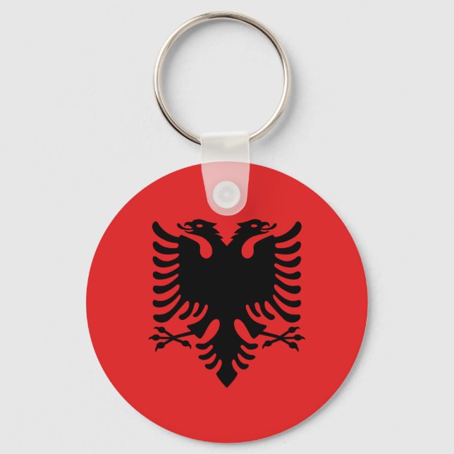 Porte-clés Porte - clé au drapeau de l'Albanie (Recto)