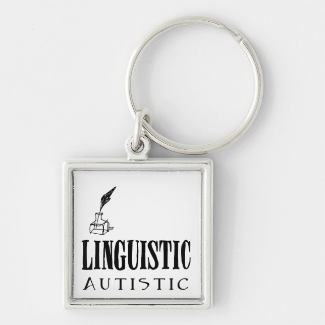 Porte-clés Porte - clé autiste linguistique (Devant)
