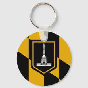 Porte-clés Porte - clé avec drapeau de Baltimore, Maryland, É