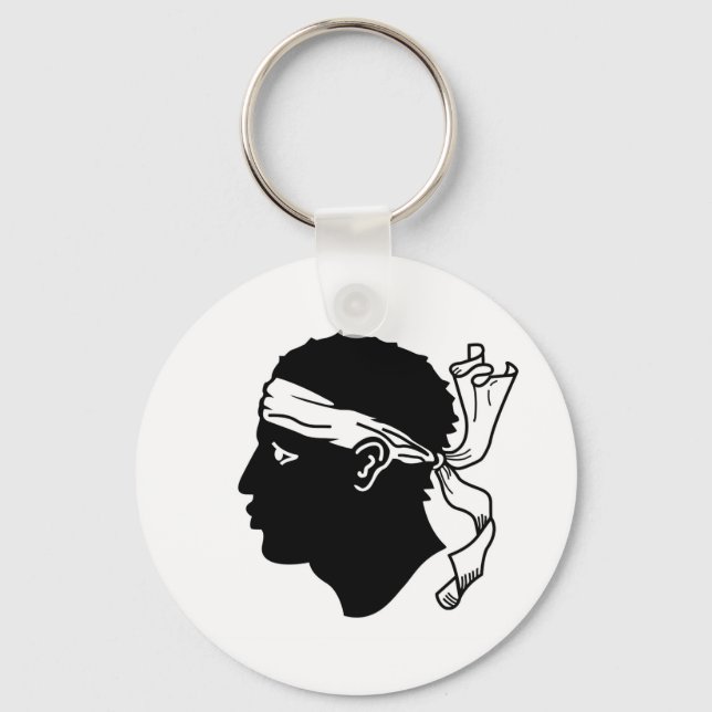 Porte-clés Porte - clé avec Drapeau de Corse (Recto)