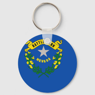 Porte-clés Porte - clé avec drapeau de l'État de Neavada
