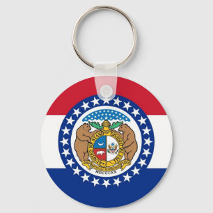 Porte-clés Porte - clé avec drapeau de l'État du Missouri