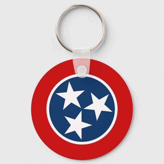 Porte-clés Porte - clé avec drapeau de l'État du Tennessee (Recto)