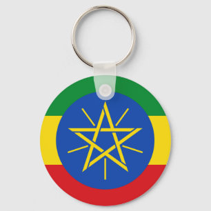 Porte-clés Porte - clé avec drapeau de l'Éthiopie