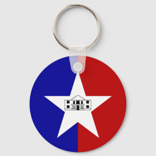 Porte-clés Porte - clé avec Drapeau de San Antonio City, USA