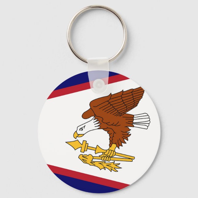 Porte-clés Porte - clé avec drapeau des Samoa américaines (Recto)