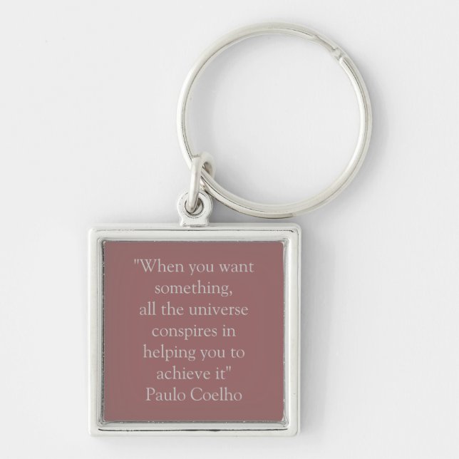 Porte-clés Porte - clé avec la citation de Paulo Coelho (Devant)