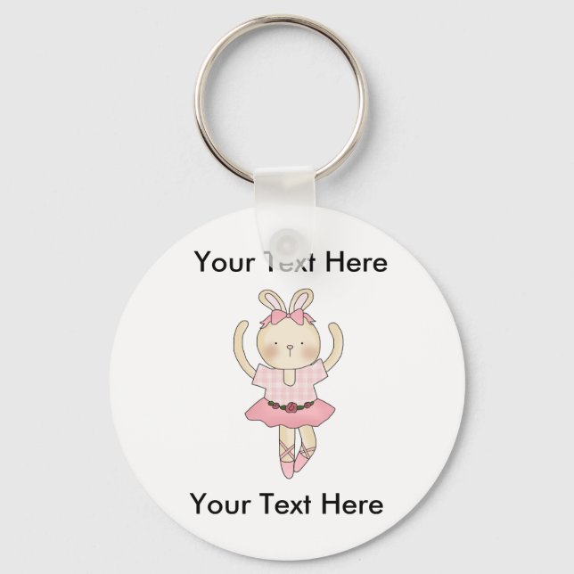 Porte-clés Porte - clé Ballerina Bunny personnalisé (Recto)