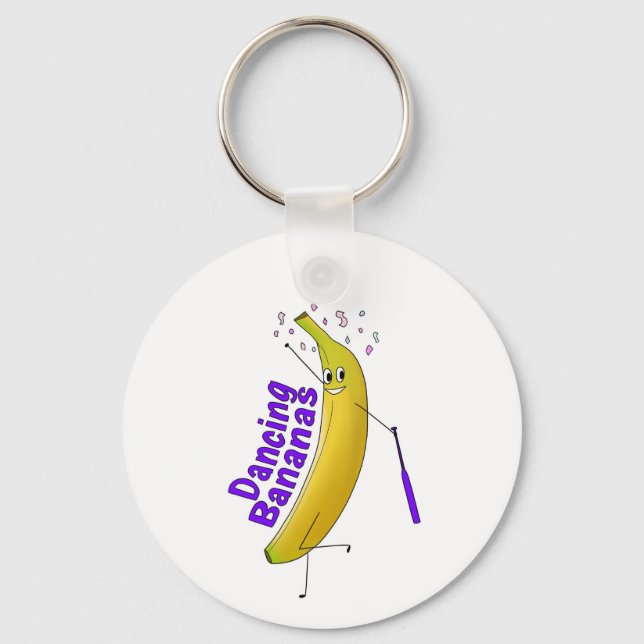 Porte-clés Porte - clé - Bananes dansantes - Cercle (Recto)