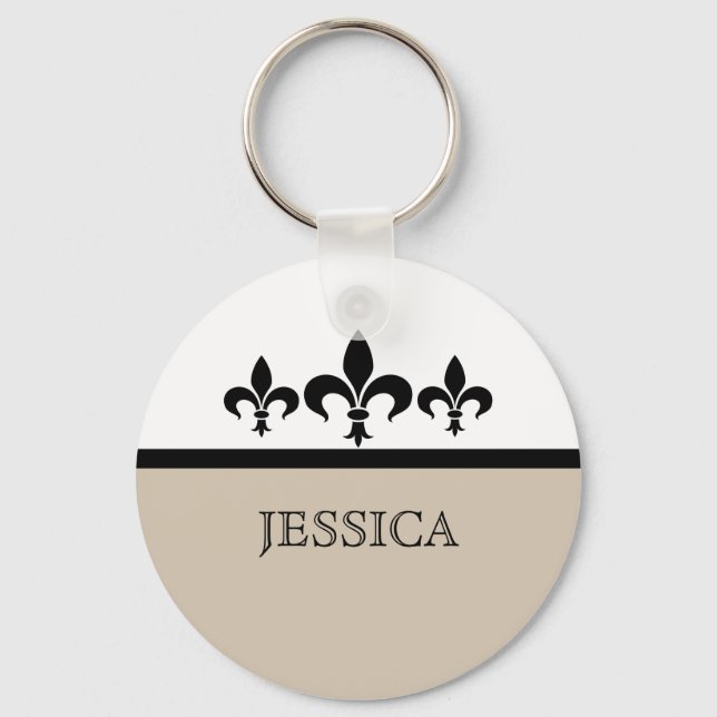 Porte-clés Porte - clé Beige Swanky Fleur De Lis (Recto)