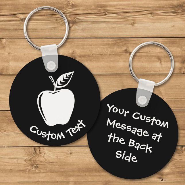 Porte-clés Porte - clé blanc Apple (Créateur téléchargé)