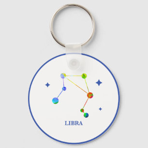 Porte-clés Porte - clé blanc d'arc-en-ciel de Balance de