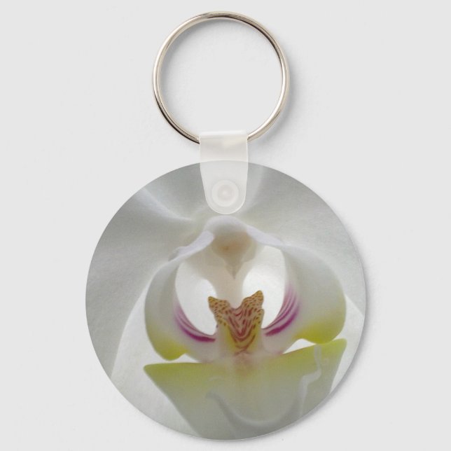 Porte-clés Porte - clé blanc orchidée (Recto)
