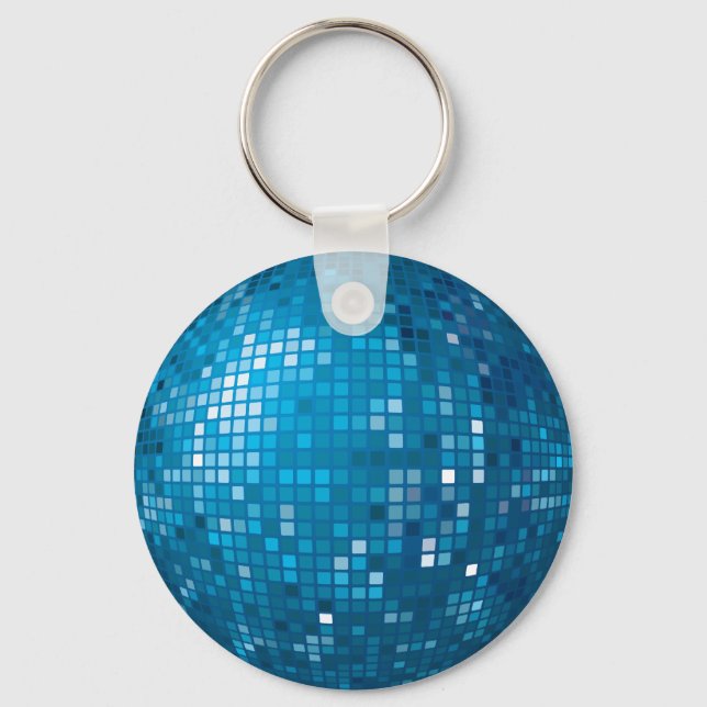 Porte-clés Porte - clé bleu boule disco (Recto)