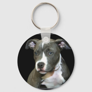 Porte-clés Porte - clé bleu de chiot de Pitbull