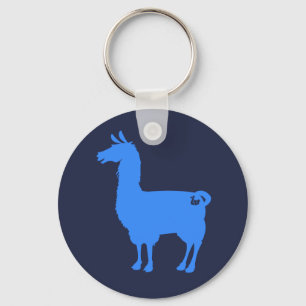 Porte-clés Porte - clé bleu de lama
