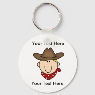 Porte-clés Porte - clé blond Cowboy personnalisé