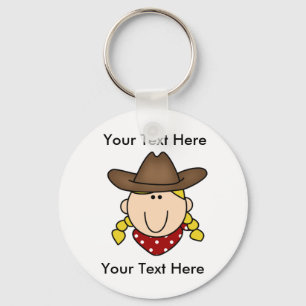 Porte-clés Porte - clé Blonde Cowgirl personnalisé