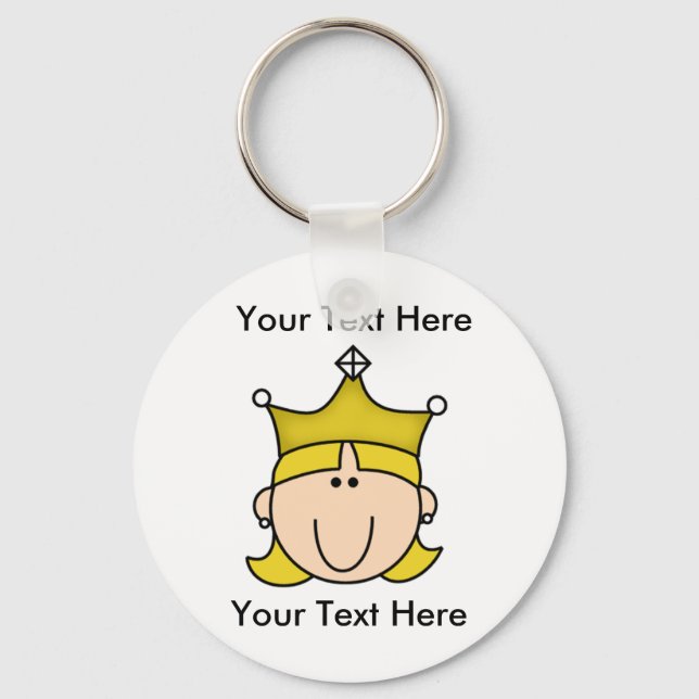 Porte-clés Porte - clé Blonde Princesse personnalisée (Recto)
