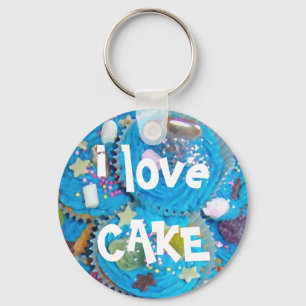 Porte-clés Porte - clé Blue Cupcakes 'i love CAKE'