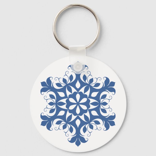Porte-clés Porte - clé Blue Snowflake (Recto)