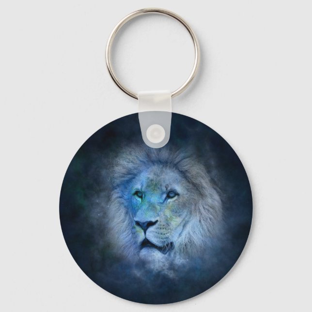 Porte-clés porte - clé bouton lion (Recto)