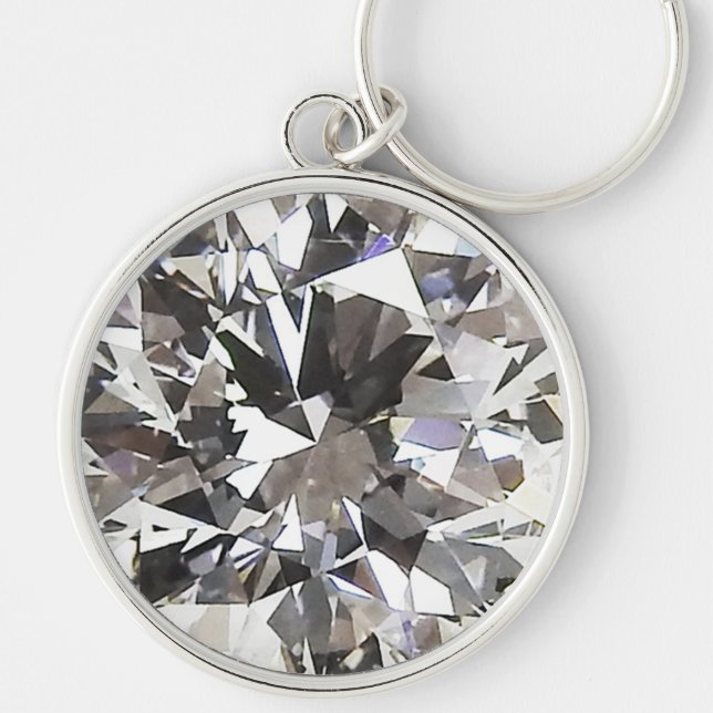 Porte-clés Porte - clé brillant rond diamant (Devant)