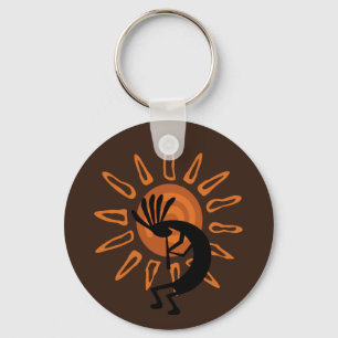 Porte-clés Porte - clé Brown Kokopelli Sun Southwest