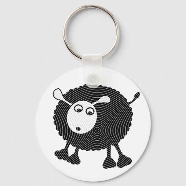 Porte-clés Porte - clé-cadeau du mouton noir (Recto)