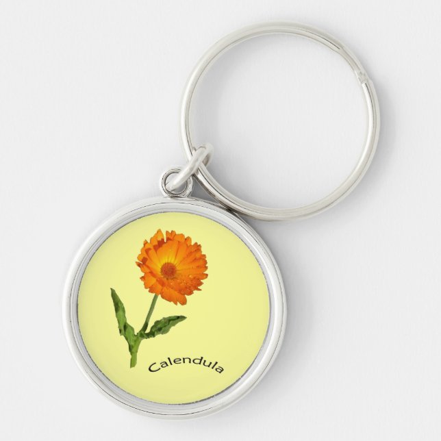 Porte-clés Porte - clé - Calendula avec texte (Devant)