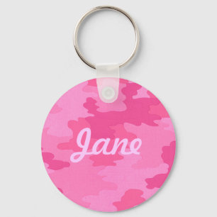 Porte-clés Porte - clé camouflage rose clair personnalisé