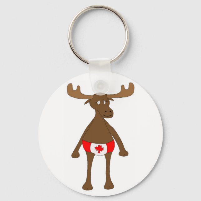 Porte-clés Porte - clé canadien du bouton d'orignal (Recto)