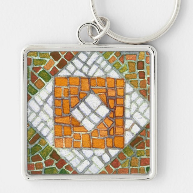 Porte-clés PORTE - CLÉ Carré MOSAIC Premium AUTUMN (Devant)
