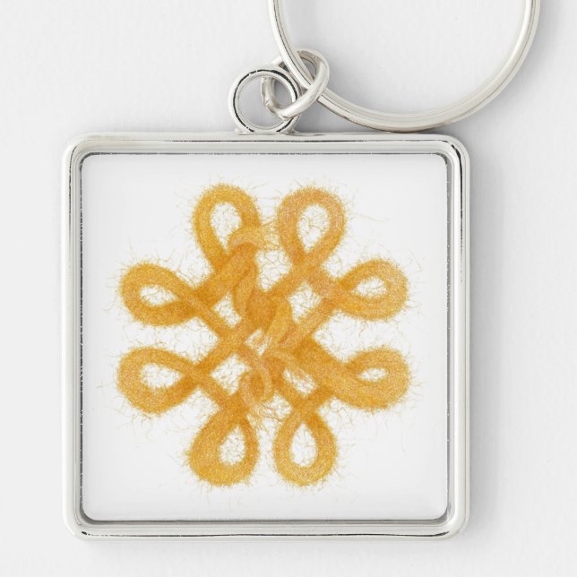 Porte-clés PORTE - CLÉ Carré Premium OR CELTIC KNOT (Devant)
