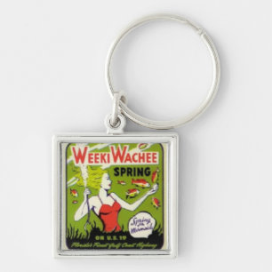 Porte-clés Porte - clé carré vintage de Weeki Wachee (petit