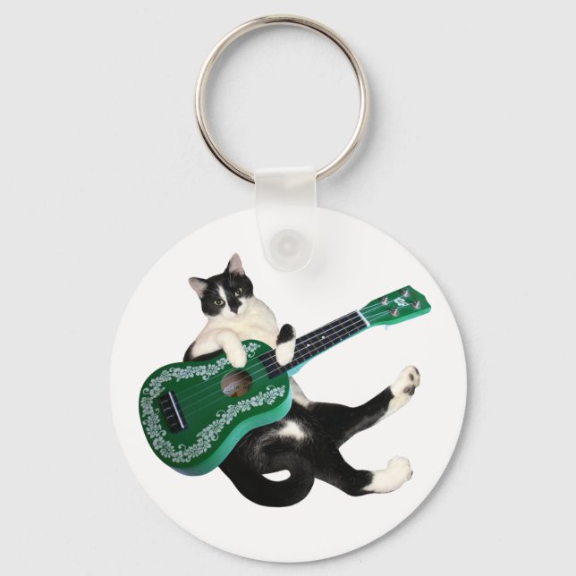 Porte-clés Porte - clé Cat Ukulele (Recto)