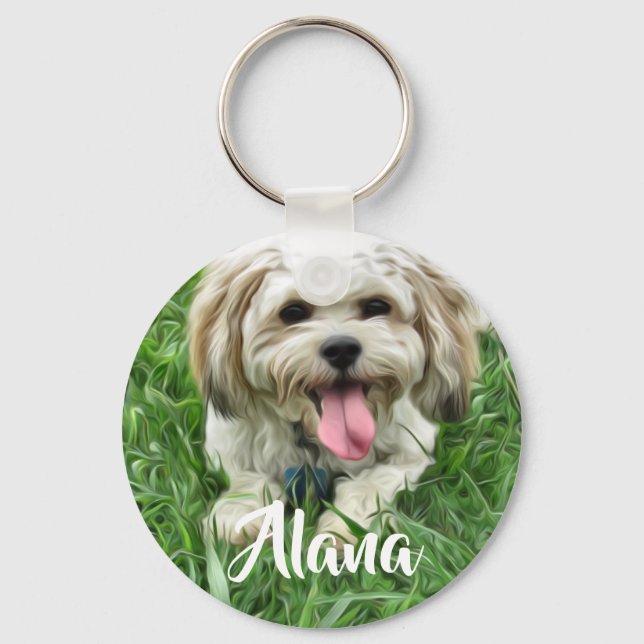 Porte-clés Porte - clé Cavachon personnalisé (Recto)