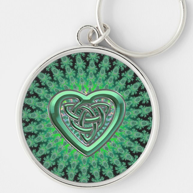 Porte-clés Porte - clé celtique vert irlandais de noeud de (Devant)