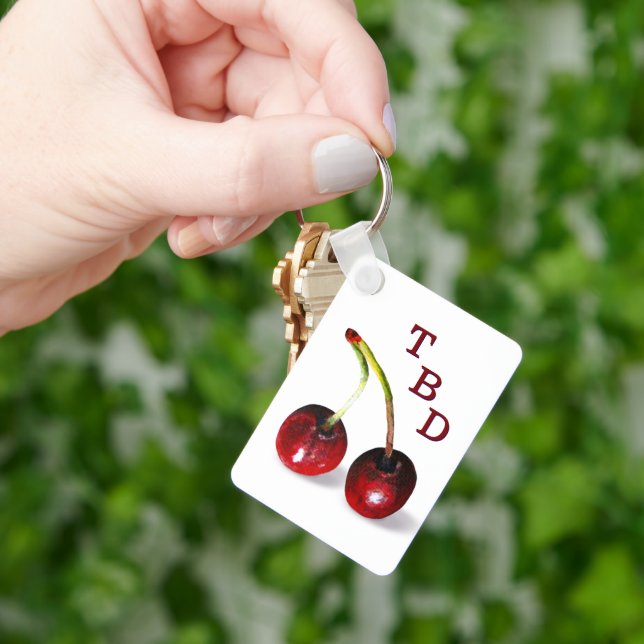Porte-clés Porte - clé cerises (main)