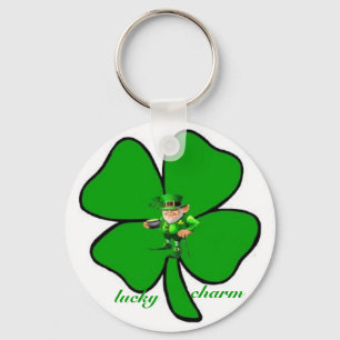Porte-clés Porte - clé chanceux de trèfle de Leprecon de