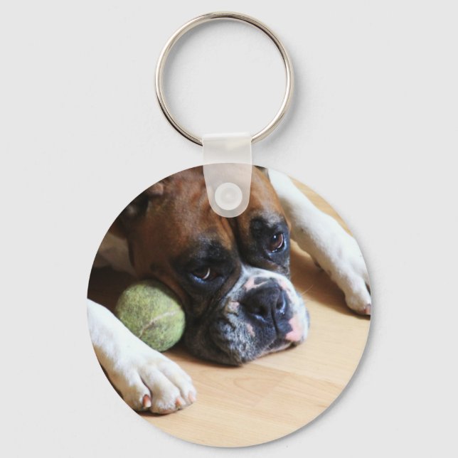 Porte-clés Porte - clé chien de boxe (Recto)