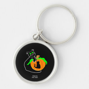 Porte-clés Porte - clé Citrouille  noir