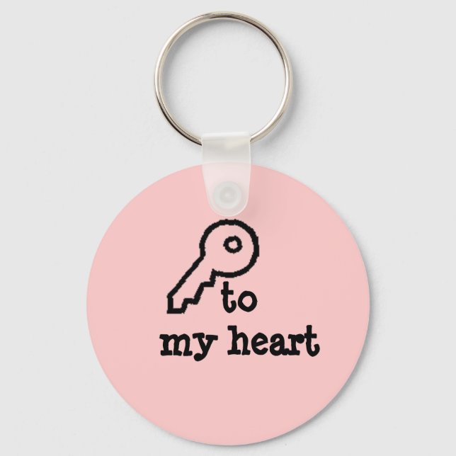 Porte-clés porte - clé "clé de mon coeur" (Recto)