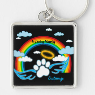 Porte-clés Porte - clé commémoratif Angel Paws Rainbow