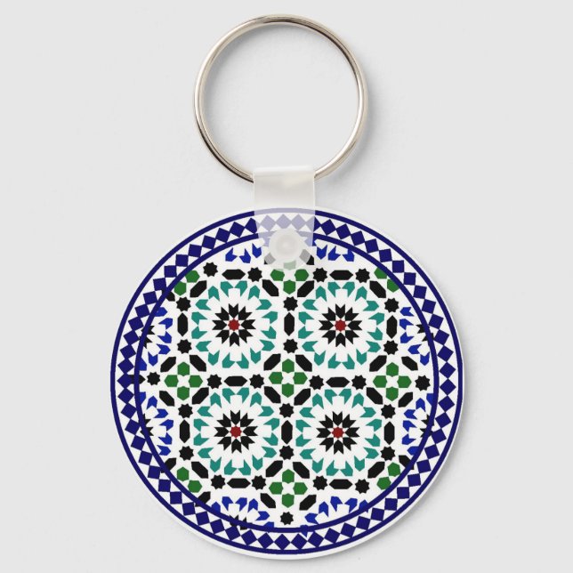 Porte-clés Porte - clé conçu avec du zellige marocain (Recto)