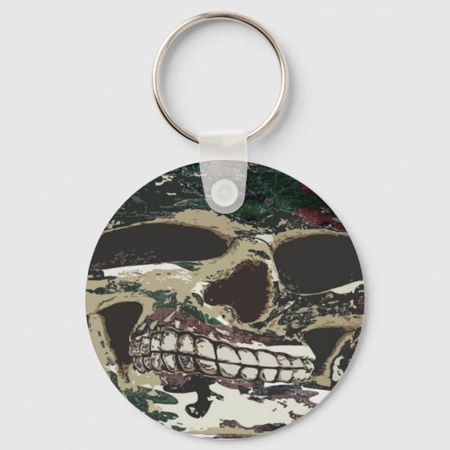 Porte-clés Porte - clé crâne Camouflage (Recto)