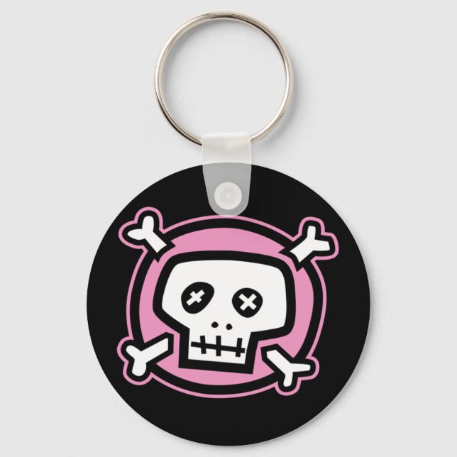 Porte-clés Porte - clé crâne rose (Recto)